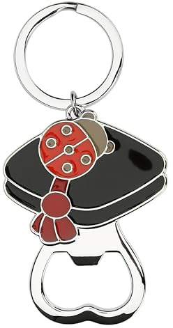 THUN, Apribottiglia con Tocco Portafortuna Laurea in Zama Placcata e Ottone Placcato, 6.6 x 4.5 cm