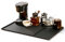 Large Silicone Mat Under Coffee Machines 40.5x61cm with Raised Edges Stackable 19x40cm, Multi-Functional Base Mat, Nonstick Heat Resistant Coffee Bar Mat for Countertop, Dish Drying Mat
