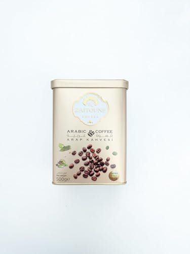 Zaitoune Ground Arabic Coffee Medium Roast with Cardamom - 500 g | Beautifully Presented in a Luxury Gift Box | Suitable for Coffee Machines & Traditional Brewing Methods | Great Sharing Gift Idea