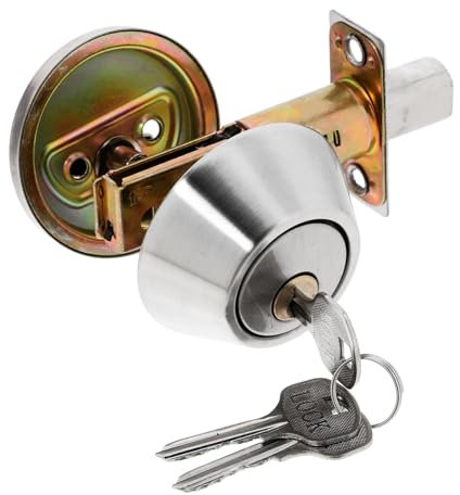 OSALADI Locking Auxiliary Lock Dead Bolt Locks for Interior Doors Fits Door Thickness Home Security