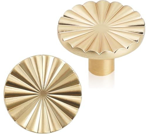 OEIOTEI Schrankknöpfe Kommodenknöpfe 2Stk Goldene Schubladenknöpfe Kleiderschrankgriff Möbelknöpfe Knaufgriffe Handles Vintage Schränke Möbelknöpfe für Schlafzimmer Badezimmer Möbelgriffe Küchentür