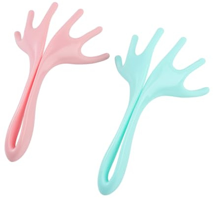 Handkopfmassagegerät mit Sechs Finger Design aus Pp | Tragbares Kopfkrallenmassagegerät für Reise und Alltag, für Arme und Füße, 2 Stück Zufällige Farbe