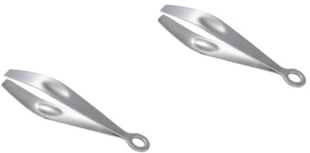 Cabilock 2 Pinzas De Acero Inoxidable para Espinas De Pescado Pinzas para Pepinillos Cepillo para Descamación De Pescado Pinzas De Punta Fina Kit De Pestañas Pinzas para Espinas De