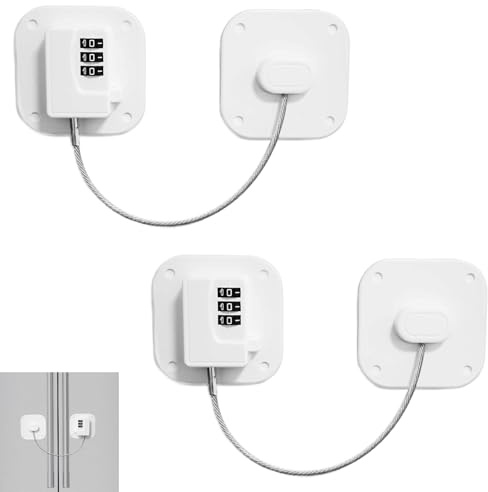 2PCS Fridge Lock, Fridge Locks, Digital Password Fridge Locks for Children, Fridge Locks for Adults Suitable Freezer Door File Drawer Cabinet Cupboard Windows