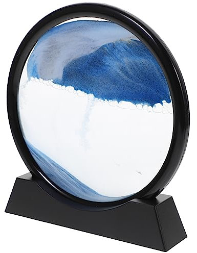TOBBOMEY Sablier Art Mouvement Décoration De Bureau Esthétique Sable Couleur Objet Intérieur Relaxant Pour Maison Bureau Chambre Avec Cadre