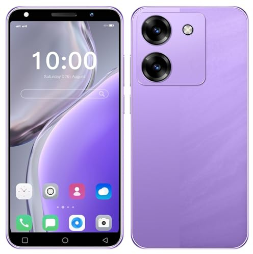 MsMga - Telefono cellulare 4G economico, display HD da 5,0 pollici, 16 GB di ROM (espandibile fino a 128 GB), batteria da 3500 mAh, Dual SIM, doppia fotocamera, sblocco con Face ID, smartphone Android