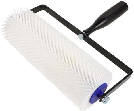 Tofficu Rouleau à Pointes Pour Sol Autonivelant 23cm Largeur En Plastique Dispositif Anti-mousse Pour Peinture Époxy Sol Outil Anti-bulles Pour Chape Ciment Autonivelante