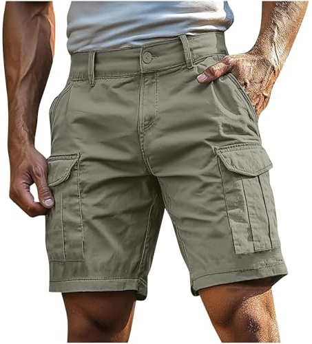 Men's Cargo Shorts Camouflage Leisure Men Loose Fit Cotton Bermuda Camo Short Urban/Outdoor Tactical Shorts for Men - Lightweight Cargo Trousers Short for Tactical, Military, Hunting