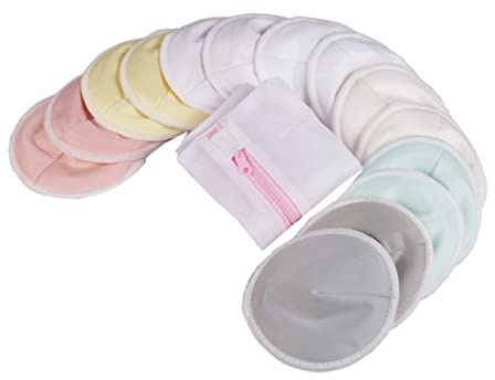 FRCOLOR 14 Pièces Coussinet Allaitement Lavable à Couches Forme De Bol Anti-galactorrhée Pour Soutien Respirant Pour Allaitement Maternel
