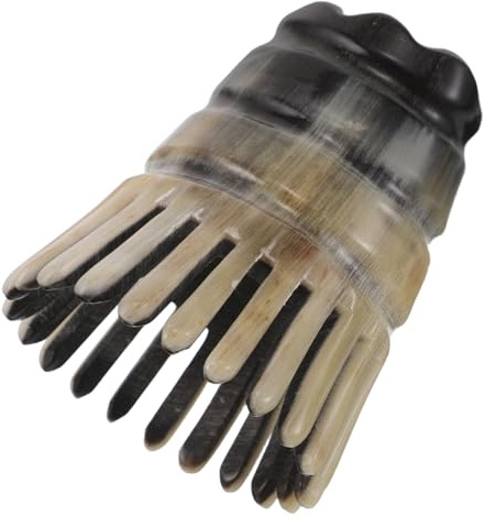 Vaguelly Ox Horn Scalp Massage Comb for Nerve Relaxation Ergonomic with Meridian-focused Structure and Promoting Healthy Hair Care, Suitable for Men and Women