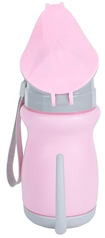 Botella Urinaria Portátil para Niños ABS PP Reutilizable Rosa | Botella Pis de Emergencia, para Coche y Viaje, Urinario de Coche, Fácil de Transportar