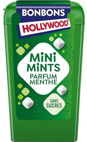HOLLYWOOD Mini Mints Pastilles à la menthe sans sucres 12,5 g