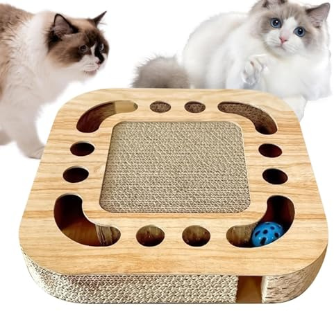 Palaufr Tavola Da Grattare Per Gatti,Grattatoio Grande per Gatti - Gioco Interattivo con Piste per Gattini Protezione Mobili