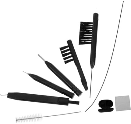 ARTSEWPLY Hearing Aid Cleaning Kit Tools with Brushes Dry Wipes Ventilation Rod for Wax Removal Stain Cleaning and Airflow Maintenance Essential Earbud Care Supply Set