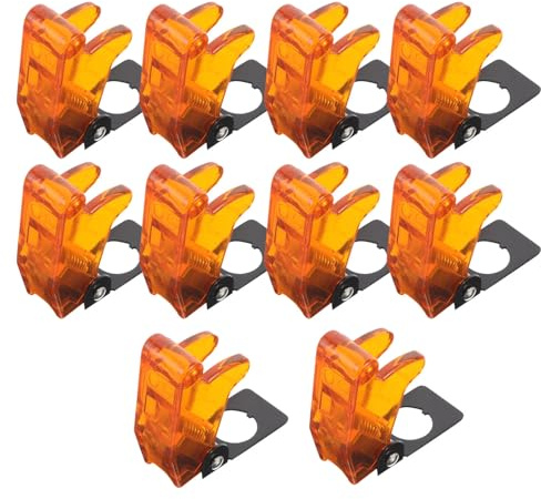 Cabilock 10pcs Stop Switch Cover Light Switch Safety Cover Protective Decoration Orange