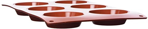 silikomart | SF016 Moule en Silicone pour TARTELLETTA Monoportions | 6 cavités, Ø 70 h 20 mm, antiadhésif, Lot de 1 Moule à gâteau, Made in Italy