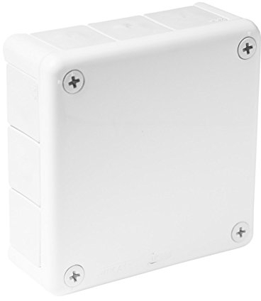 Abzweigkasten Aufputz-Feuchtraum 051-01 Verbindungsdose 118x118x46 mm.Gummi Verschraubung Abzweigdose weiss Viplast 3740