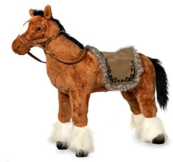 Erich Bohl Plüschspielwaren GmbH & Co. KG. EBO 66180 - Pferd zum Reiten, 80 cm lang, braun