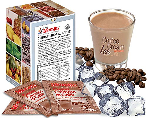 MORETTO preparato in polvere per CREMA FREDDA gusto CAFFE’ monodose, senza glutine - 12 bustine da 30g