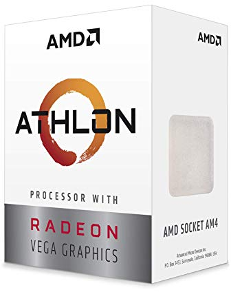 AMD Athlon 3000G Processore con grafica Radeon Vega 3 (2C/4T, orologio base da 3,5 GHz)
