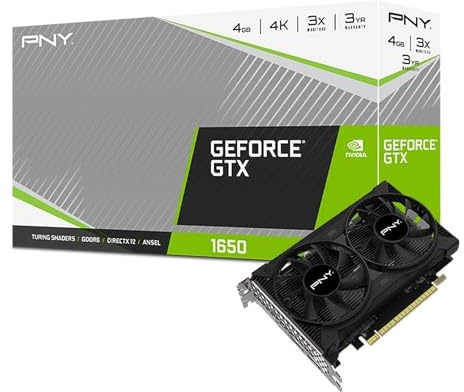 PNY GeForce GTX 1650 Dual Fan 4GB GDDR6 Graphics Card VCG16504D6DFPPB
