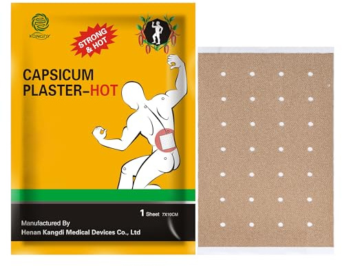 KONGDY Capsaicin Patches, 40 Counts, Max Strength Hot Capsicum Plaster Patch (7 * 10cm)