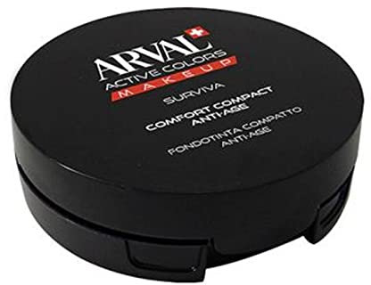 ARVAL Fondotinta compatto anti - age SURVIVA, arricchito con vitamina E- 8 ML (02 Beige rosato caldo)