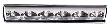 PIT66 LED 3rd Brake Light, Compatible with Truck Cap Topper Leer Are Century LED Recessed 3rd Third Brake Light Lamp AT-LED-36R Clear Lens Chrome Housing