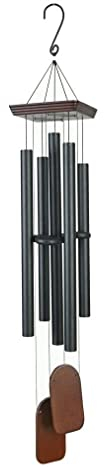 HALAHAI Windspiel Klangspiel Traditionelles Windspiel – 5 Hohle Metallröhren 36/57 cm Lange Dekoration Windspiele
