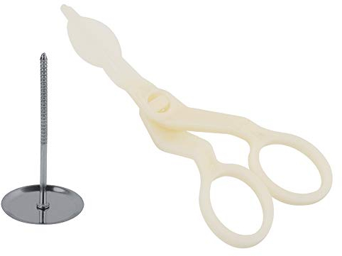 Reusable Cake Flower Nail and Transfer Lifter, Plastic Flower Transfer Fondant Sugar Craft Scissor Piping Flower Scissors Nail Pastry Decorating Tool