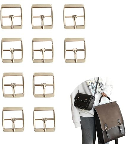 YJFY 10 Stücke Metall Rollschnallen Gürtelschnallen Metallschnallen Nadelschnallen Rollschnallen Verschieber Hand DIY Zubehör für Gurt Band Geldbörse,Taschen,Hardware Schuh Dornschließe