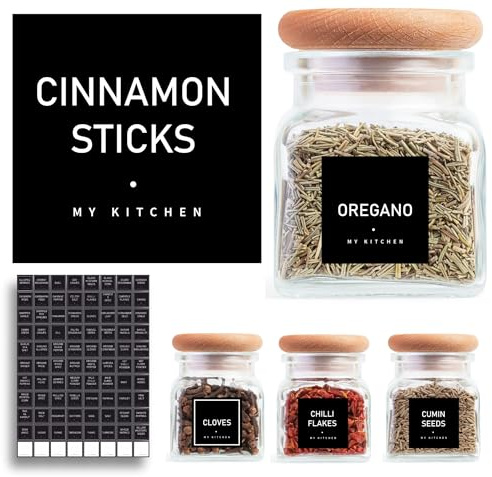 Spice Jar Labels - Black