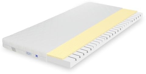 TULENA Ortho Top Matelas, 90x190 cm surmatelas, 9 cm, Latex avec Mousse, Housse Amovible Anti-allergénique