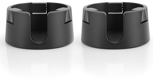 WENLISELL 2PCS Anti-Spill Cup Holder, Adjustable Mug Holder with Tacky Base, Plastic Adhesive Cup Holder on Desk for Home Office Desktop Table Outdoors