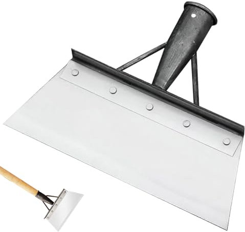 Pala per La Pulizia Del Giardino, Pala Raschietto per Erbacce da Giardino, Pala per Erbacce a Testa Piatta, per La Cura del Prato All'aperto (23 cm Senza Manico in Legno)