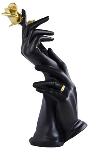 Moaobooh Gestenstatuen und Skulpturen, abstrakte Gestenstatuen, Heimdekoration, perfekt für Hochzeit, Schreibtisch, Dekoration, Geschenke (Schwarz)