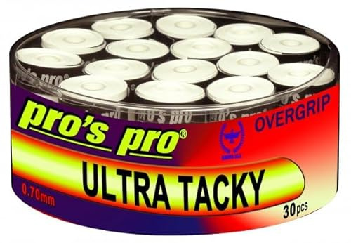 Generisch Pro's Pro 30 STK. Ultra Tacky Overgrip 0,70mm - für Tennis, Badminton, Padel, Squash