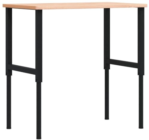 vidaXL Banco da Lavoro 100x60x(71,5-98) cm Legno Faggio Rettangolare