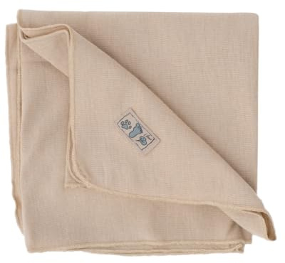 Lilano, Leichte Merino/Seide Babydecke, 70% Wolle (KBA), 30% Seide, 210 Gr./m² (Sand)
