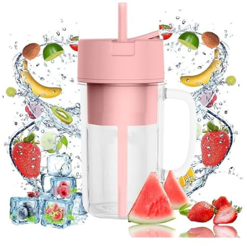 VIGOEXPRESS Frullatore per frullati, Smoothie Maker, Mini Frullatore Portatile Elettrico, Mixer Cucina, Tritatutto da Cucina (420ml, 17,5×8,5×7 cm) | BLENDZY