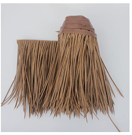 Rotoli di paglia di palma artificiale, 50 x 100 cm, colore giallo, per tetti decorativi e padiglioni, per tetti decorativi e padiglioni, tiki bar, capanna, erba palapa, ideale per ombrelloni di