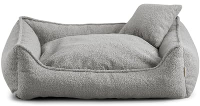 Gutekissen® Bear Hundebett Grosse Hunde - Hundekissen Waschbar - Inklusive kleines Kissen - Farb- und Größenwahl (XS - 55x45, Grau)