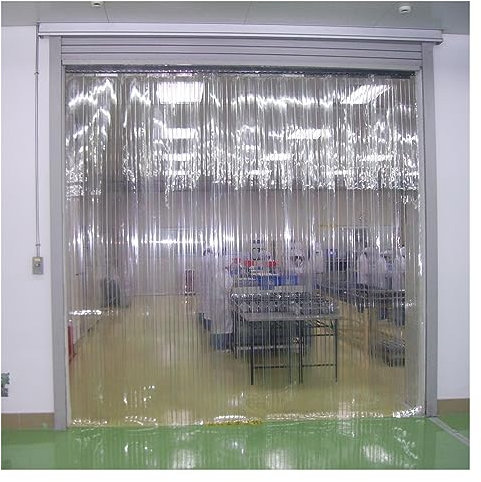 PVC-Streifenvorhang, Glatter PVC-Kunststoffstreifen-Türvorhang. Kunststoff-Vorhangstreifen. Durchsichtiger PVC-Streifenvorhang, der Nicht leicht zerreißt(240x120cm)