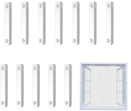 12 Clips Magnétiques Pour Fenêtre, Clips Magnétiques Pour Moustiquaire, Sans Perçage, Auto-adhésifs, Bandes Magnétiques, Clips De Fixation D'écran Pour Filets À Mailles De Rideaux