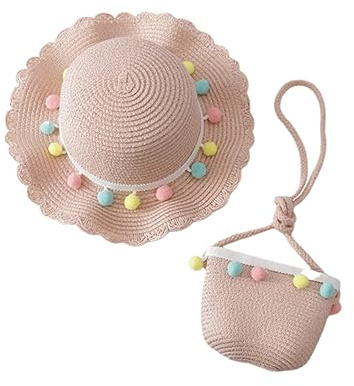 BESPORTBLE rol Sombrero De Paja Infantil para Cosplay Bolso Cruzado De Verano para Días De Playa y Actividades De rol