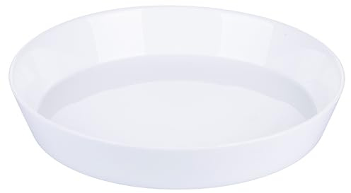 Lot de 6 assiettes creuses en verre opale 22,5 cm, blanc