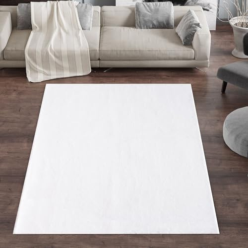 Tappeto moderno a pelo lungo, 120 x 160 cm, ultra morbido, per soggiorno e camera da letto, elegante design a pelo alto, facile da pulire e lavabile, con texture in pelliccia sintetica
