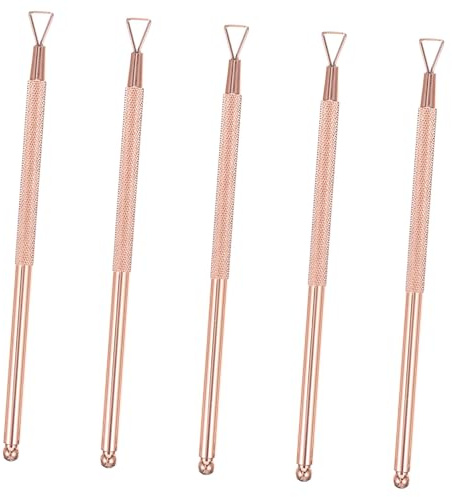 BESTYASH 5piezas Quitaesmalte de Acero Inoxidable para Gel de Uñas Herramienta de Manicura para Quitar Uñas de Gel Empujador de Cutículas para Mujeres