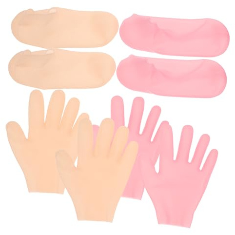 PENIKOKO Fußmaskensocken Tiefenwirksamer und Intensiver Feuchtigkeitspflege Silikon Trockene Rissige Exfoliation Flexibel und Schützend für Füße für Beauty Salons und Fußmassagen