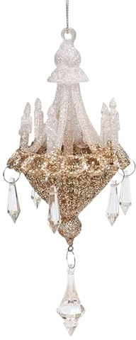Mimoqk Christbaum-Kerzenhalter, Ornament, Weihnachtskristall, elegant, mit lichtrefracting Design, Winter, Feiertag, für Sparkling Holiday Decor